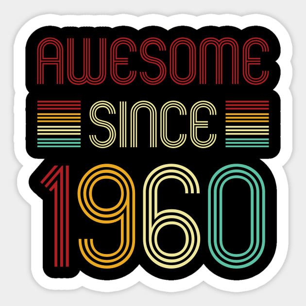 Vintage Awesome Since 1960 Sticker by Che Tam CHIPS